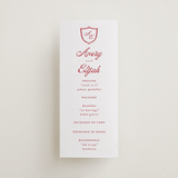 "Prep School" - Letterpress Long Programs in Scarlet by Morgan Kendall - Front