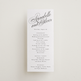 "Forever" - Letterpress Long Programs in Soft Black by Hudson meet Rose - Front