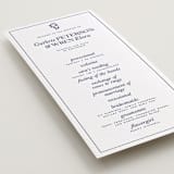 "bluebell dinner" - Letterpress Long Programs in Lapis by Bramble Studio - Detail