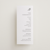"Floral Cascade" - Letterpress Long Programs in Soft Black by Pixel and Hank - Front