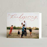 "scripted thanksgiving" - Thanksgiving Cards in Maple Leaf by Liz Conley - Folded Card