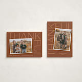 "Thankful Sentiment" - Thanksgiving Cards in Nutmeg by Sandra Picco Design - Photo Orientation Options