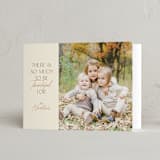 "Acorn" - Thanksgiving Cards in Cream by Ashlee Townsend - Folded Card