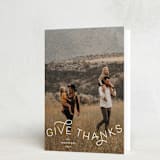"Give Thanks Modern" - Thanksgiving Cards in Powder by Kristel - Folded Card