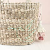 "Mini Tote Bag with Embroidered Hummingbird" - Tote Bag in natural by LIKHA