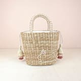 "Mini Tote Bag with Embroidered Bunny" - Tote Bag in natural by LIKHA