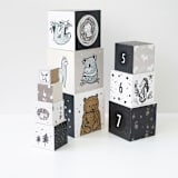 "Wee Gallery Nesting Blocks - Baby Animals" - Toys in multicolor by Wee Gallery
