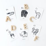 "Wee Gallery Bamboo Alphabet and Animal Alphabet Cards" - Toys in multicolor by Wee Gallery