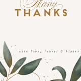 "Love Grows" - Wedding Thank You Postcards in Leaf by Leah Bisch - Detail