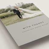 "Picturesque" - Wedding Thank You Postcards in Linen by Christie Garcia - Detail