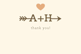"Love Struck" - Wedding Thank You Postcards in Pale Salmon by The Social Type - Detail