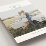 "Aristocratic" - Wedding Thank You Postcards in Sky by Creo Study - Detail