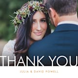 "Minimalist Display" - Wedding Thank You Postcards in Orange by Nam Bourassa - Detail