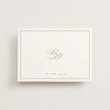 "Overlapping" - Wedding Thank You Postcards in Cotton by Amy Kross - Front