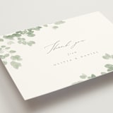 "Vining" - Wedding Thank You Postcards in Eucalyptus by Kristie Kern - Detail