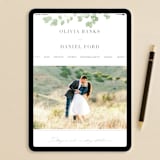 "Vining" - Wedding Thank You Postcards in Eucalyptus by Kristie Kern - FREE Wedding Website