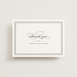 "Eloquence" - Wedding Thank You Postcards in Vanilla by Kimberly FitzSimons - Front