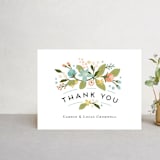 "Floral Ampersand" - Wedding Thank You Postcards in Sea Breeze by Jennifer Wick - Front