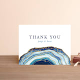 "Gilt Agate" - Wedding Thank You Postcards in Navy by Kaydi Bishop - Front