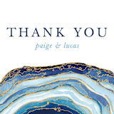 "Gilt Agate" - Wedding Thank You Postcards in Navy by Kaydi Bishop - Detail