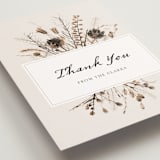 "Gone To Seed" - Wedding Thank You Postcards in Taupe by Honeybunch Studio - Detail