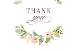 "Longwood Estates" - Wedding Thank You Postcards in Peach Sorbet by Jennifer Wick - Detail