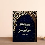 "Outside" - Wedding Thank You Postcards in Navy by Rebecca Bowen - Front