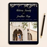 "Outside" - Wedding Thank You Postcards in Navy by Rebecca Bowen - FREE Wedding Website