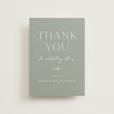 "Soft Arch" - Wedding Thank You Postcards in Sage by Erica Krystek - Front