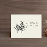 "Elegance Illustrated" - Wedding Thank You Postcards in Beige by Phrosné Barwood - Front