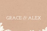 "Lace and Kraft" - Wedding Thank You Postcards in Kraft by Katharine Watson - Detail
