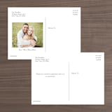"Down by the Sea" - Wedding Thank You Postcards in Marine by Sandra Picco Design - Back of Card