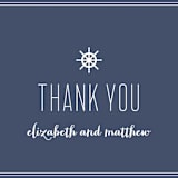 "Down by the Sea" - Wedding Thank You Postcards in Marine by Sandra Picco Design - Detail