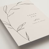 "Waldorf" - Wedding Thank You Postcards in Taupe by Kelly Schmidt - Detail