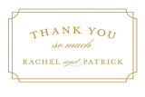 "Luxe Border" - Wedding Thank You Postcards in Gold by Sarah Brown - Detail
