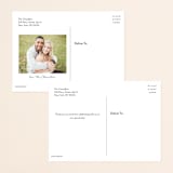 "Mountain View" - Wedding Thank You Postcards in Pine Green by Ariel Rutland - Back of Card