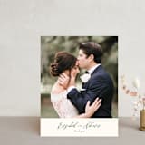 "Elysium" - Wedding Thank You Postcards in Linen by Design Lotus - Front