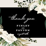 "Botanical Ring" - Wedding Thank You Postcards in Ivory by Susan Moyal - Detail
