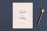 "Elegant Lace" - Wedding Thank You Postcards in Blush by Hooray Creative - Front
