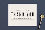 "Classic Type" - Wedding Thank You Postcards in Mocha by Melissa Egan of Pistols - Front