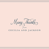 "Chic Gala" - Wedding Thank You Postcards in Cotton Candy by Kimberly FitzSimons - Detail