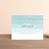 "Old Post Road" - Wedding Thank You Postcards in Sea Salt by Jennifer Wick - Front