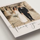 "stylist script" - Wedding Thank You Postcards in Ivory by Cass Loh - Detail