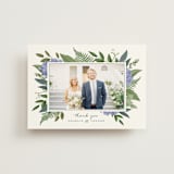 "Hydrangea Frame" - Wedding Thank You Postcards in Periwinkle by Susan Moyal - Front