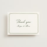 "Handwritten" - Wedding Thank You Postcards in Moss by Cass Loh - Front