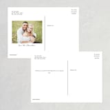 "Timeless" - Wedding Thank You Postcards in Taupe by Leah Bisch - Back of Card