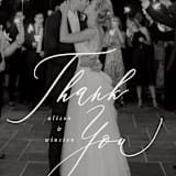 "Timeless" - Wedding Thank You Postcards in Taupe by Leah Bisch - Detail