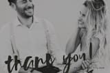 "Love Actually" - Wedding Thank You Postcards in Onyx by Design Lotus - Detail