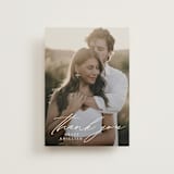 "Delicate Script" - Wedding Thank You Postcards in Cotton by Angela Thompson - Front