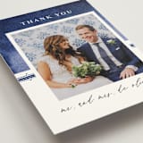 "watercolor azulejo" - Wedding Thank You Postcards in Azure by Anastasia Makarova - Detail